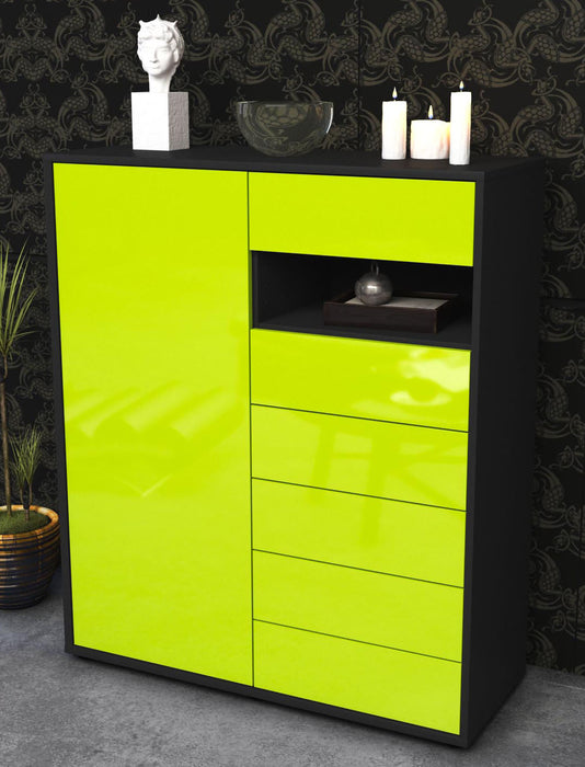 Highboard Lola, Grün Seite (92x108x35cm) - Dekati GmbH