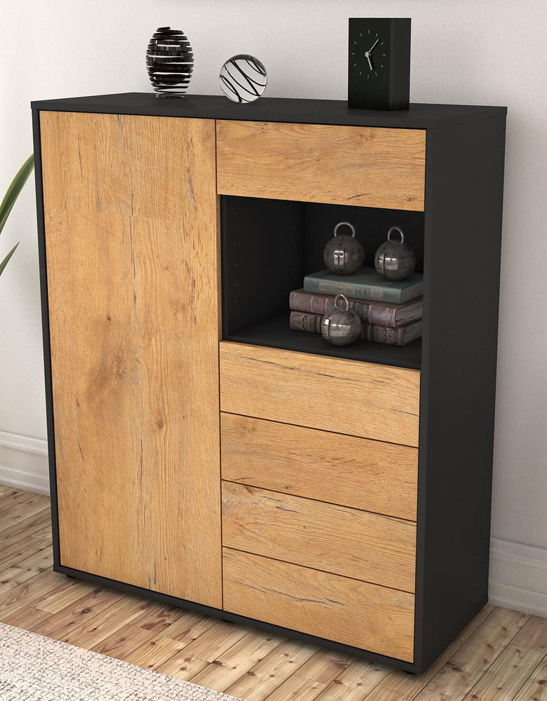 Highboard Loredana, Eiche Seite (92x108x35cm) - Dekati GmbH