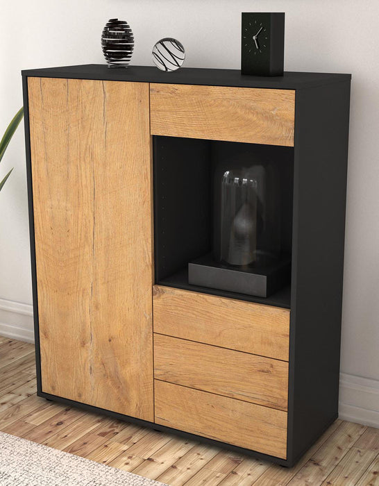 Highboard Lorella, Eiche Seite (92x108x35cm) - Dekati GmbH