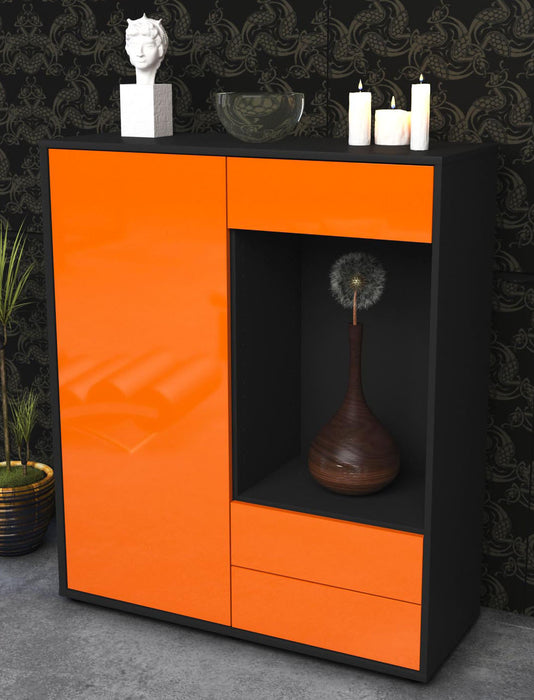 Highboard Lorena, Orange Seite (92x108x35cm) - Dekati GmbH