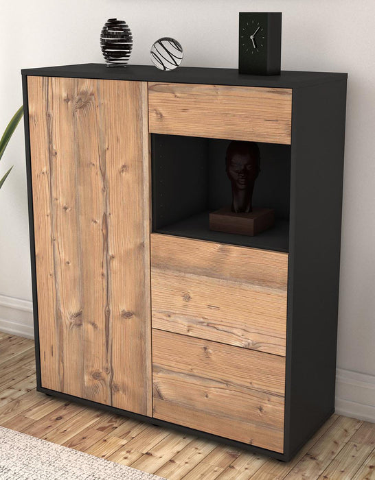 Highboard Lucia, Pinie Seite (92x108x35cm) - Dekati GmbH