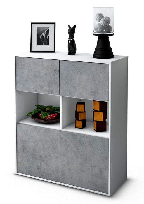 Highboard Ina, Beton Studio (92x108x35cm) - Dekati GmbH