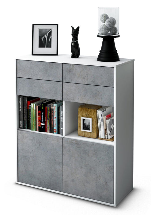 Highboard Joelina, Beton Studio (92x108x35cm) - Dekati GmbH