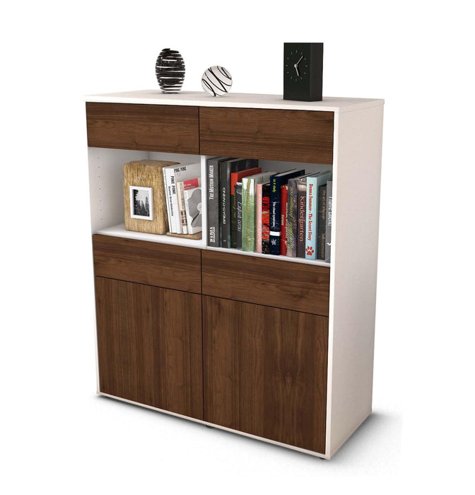 Highboard Jolanda, Walnuss Studio (92x108x35cm) - Dekati GmbH