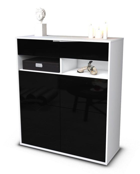 Highboard Juliana, Schwarz Studio (92x108x35cm) - Dekati GmbH