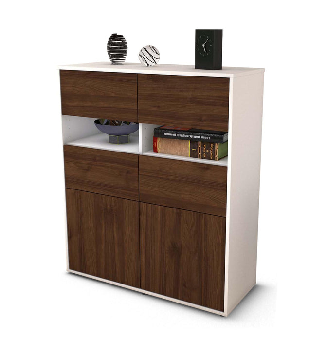 Highboard Karlotta, Walnuss Studio (92x108x35cm) - Dekati GmbH