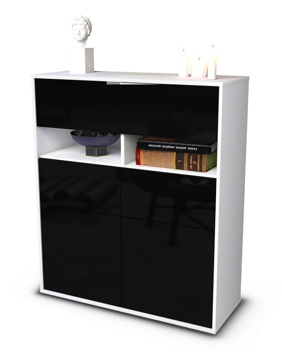 Highboard Karlotta, Schwarz Studio (92x108x35cm) - Dekati GmbH