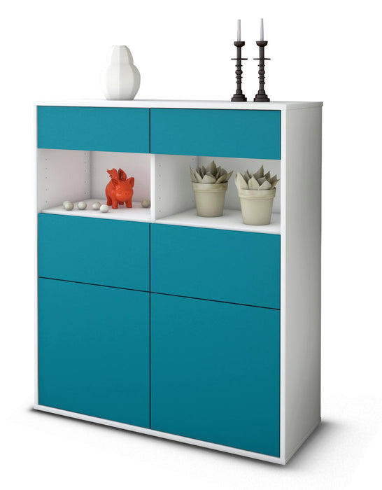 Highboard Karolin, Türkis Studio (92x108x35cm) - Dekati GmbH