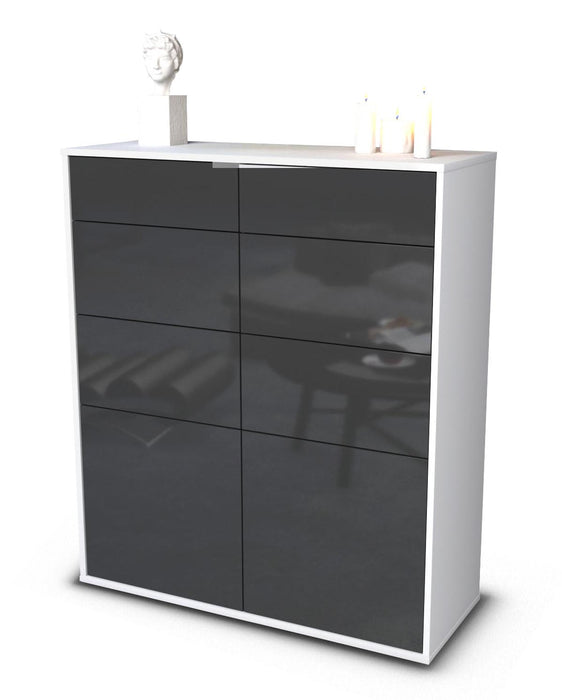 Highboard Katia, Grau Studio (92x108x35cm) - Dekati GmbH