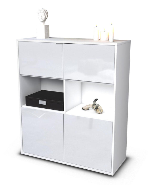 Highboard Katyna, Weiß Studio (92x108x35cm) - Dekati GmbH