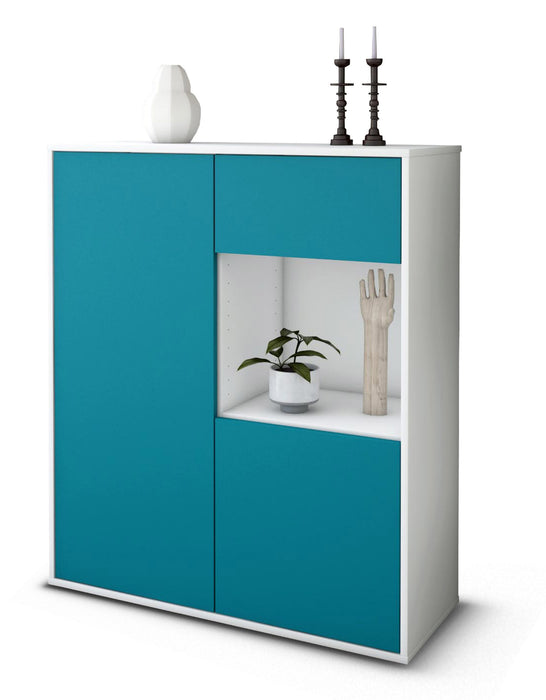 Highboard Larina, Türkis Studio (92x108x35cm) - Dekati GmbH