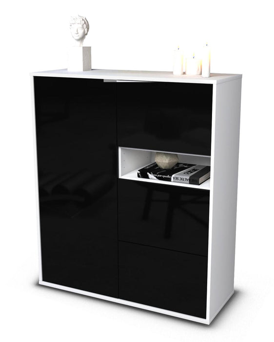 Highboard Leana, Schwarz Studio (92x108x35cm) - Dekati GmbH