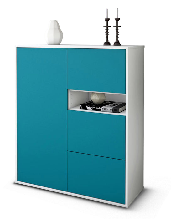 Highboard Leana, Türkis Studio (92x108x35cm) - Dekati GmbH