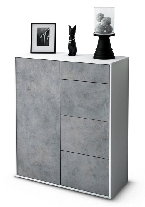 Highboard Lelia, Beton Studio (92x108x35cm) - Dekati GmbH