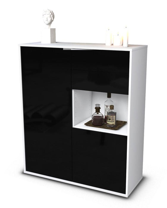 Highboard Leona, Schwarz Studio (92x108x35cm) - Dekati GmbH