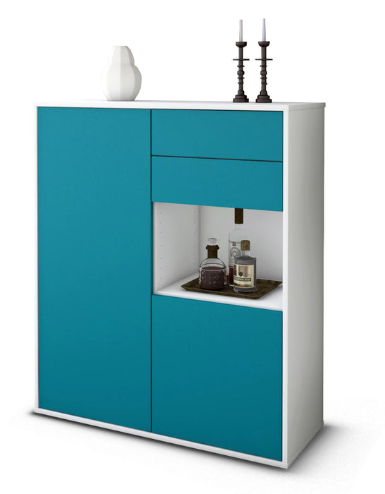 Highboard Leona, Türkis Studio (92x108x35cm) - Dekati GmbH