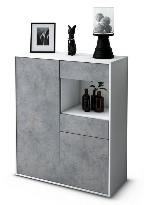 Highboard Leoni, Beton Studio (92x108x35cm) - Dekati GmbH