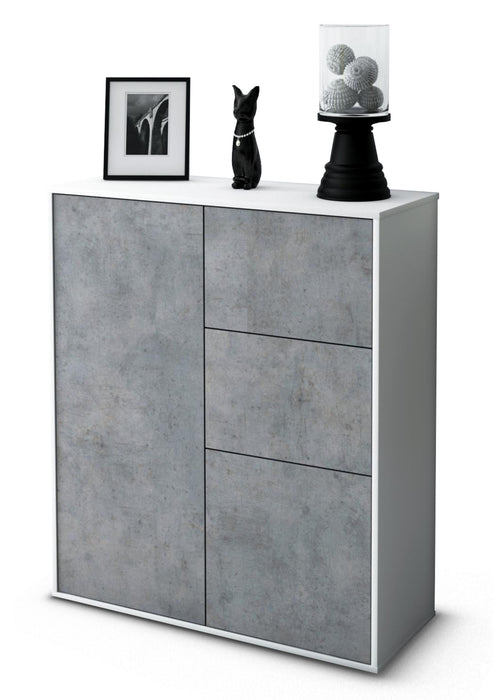 Highboard Letizia, Beton Studio (92x108x35cm) - Dekati GmbH