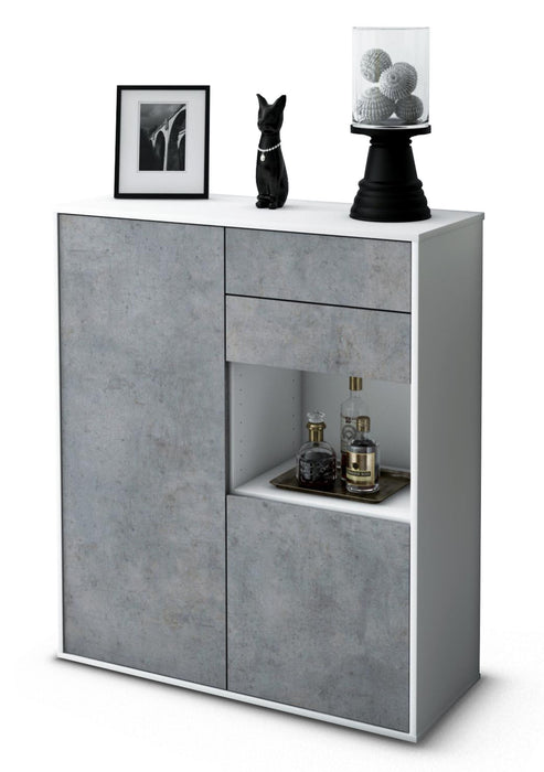 Highboard Lilia, Beton Studio (92x108x35cm) - Dekati GmbH