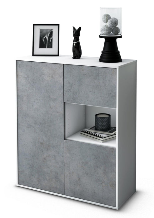 Highboard Liridona, Beton Studio (92x108x35cm) - Dekati GmbH