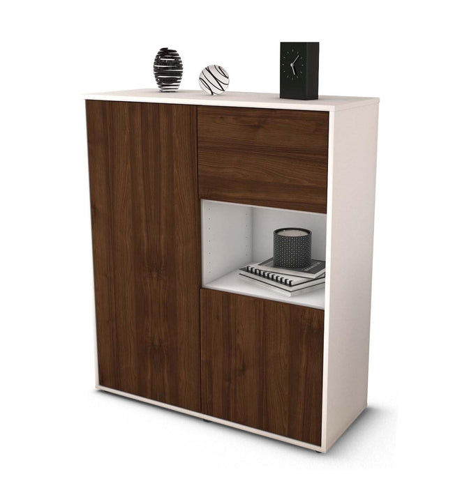 Highboard Liridona, Walnuss Studio (92x108x35cm) - Dekati GmbH