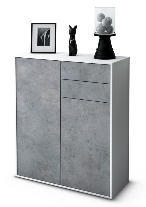 Highboard Lisann, Beton Studio (92x108x35cm) - Dekati GmbH