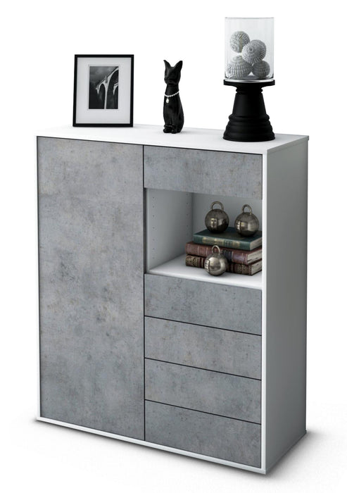 Highboard Loredana, Beton Studio (92x108x35cm) - Dekati GmbH