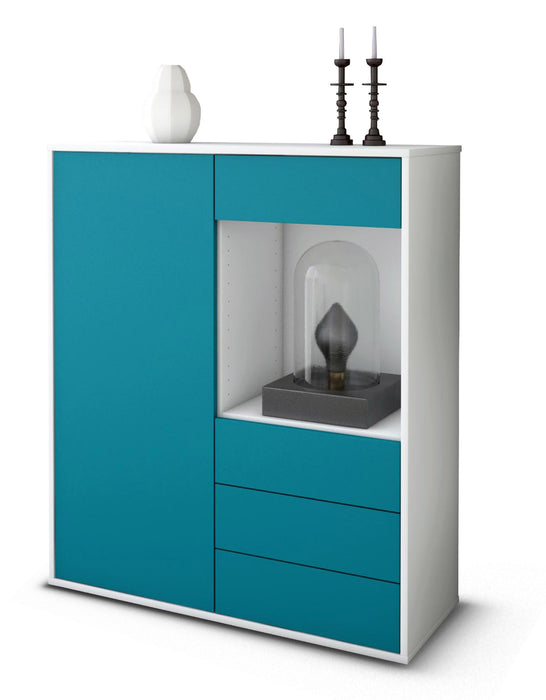 Highboard Lorella, Türkis Studio (92x108x35cm) - Dekati GmbH