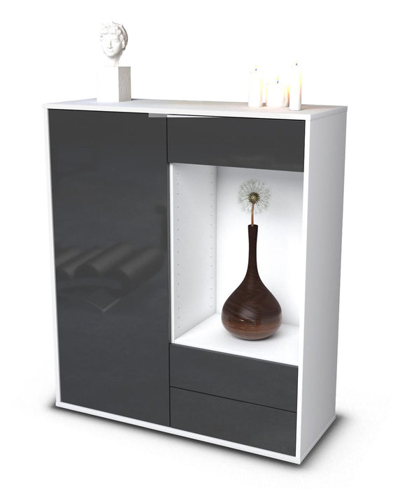 Highboard Lorena, Grau Studio (92x108x35cm) - Dekati GmbH