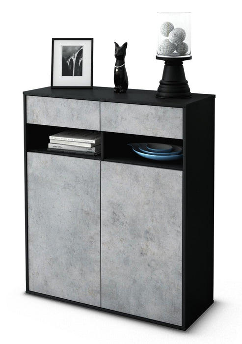 Highboard Ignazia, Beton Studio (92x108x35cm) - Dekati GmbH