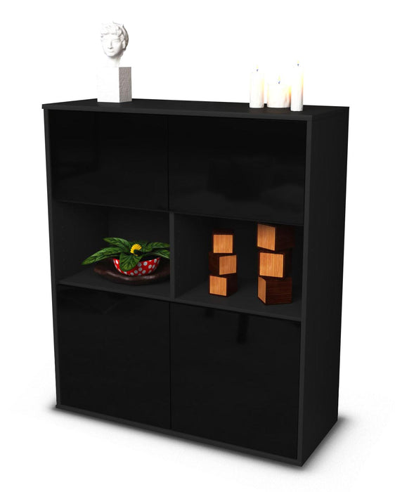 Highboard Ina, Schwarz Studio (92x108x35cm) - Dekati GmbH