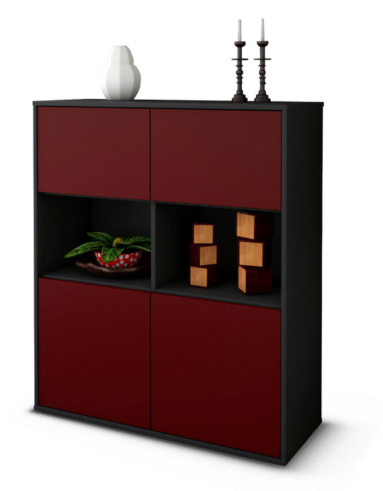 Highboard Ina, Bordeaux Studio (92x108x35cm) - Dekati GmbH