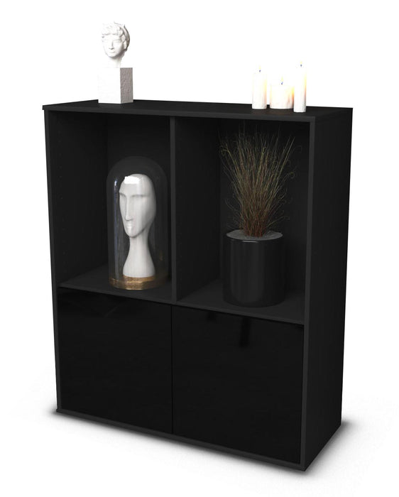 Highboard Ivona, Schwarz Studio (92x108x35cm) - Dekati GmbH