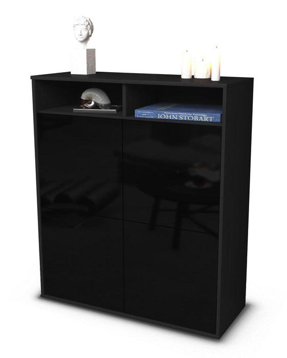 Highboard Jade, Schwarz Studio (92x108x35cm) - Dekati GmbH