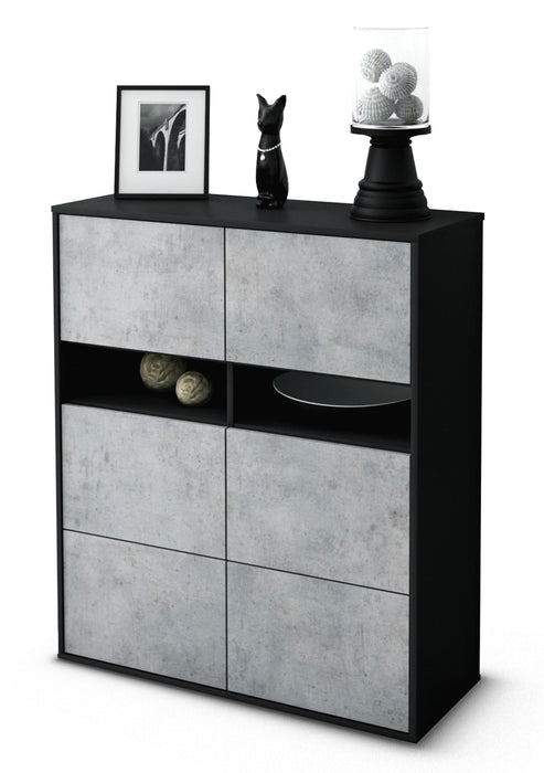 Highboard Jasmin, Beton Studio (92x108x35cm) - Dekati GmbH