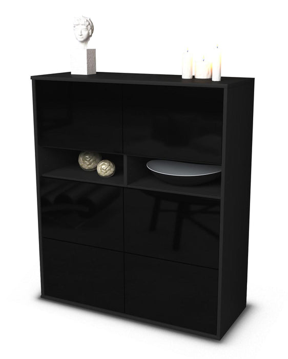 Highboard Jasmin, Schwarz Studio (92x108x35cm) - Dekati GmbH