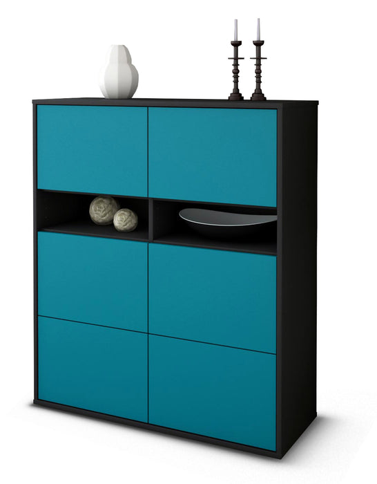 Highboard Jasmin, Türkis Studio (92x108x35cm) - Dekati GmbH