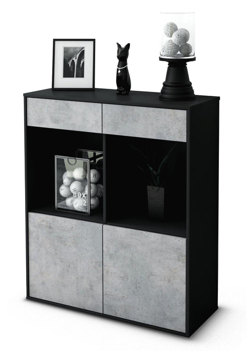 Highboard Joana, Beton Studio (92x108x35cm) - Dekati GmbH