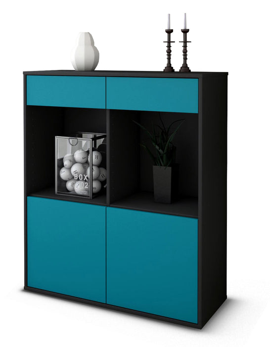 Highboard Joana, Türkis Studio (92x108x35cm) - Dekati GmbH