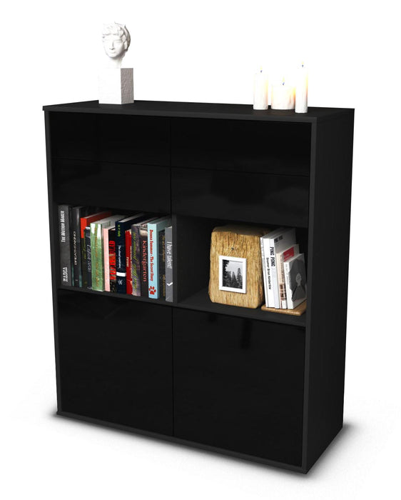 Highboard Joelina, Schwarz Studio (92x108x35cm) - Dekati GmbH