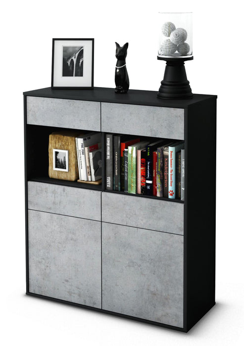 Highboard Jolanda, Beton Studio (92x108x35cm) - Dekati GmbH