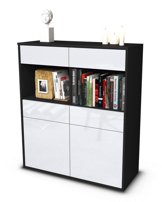 Highboard Jolanda, Weiß Studio (92x108x35cm) - Dekati GmbH