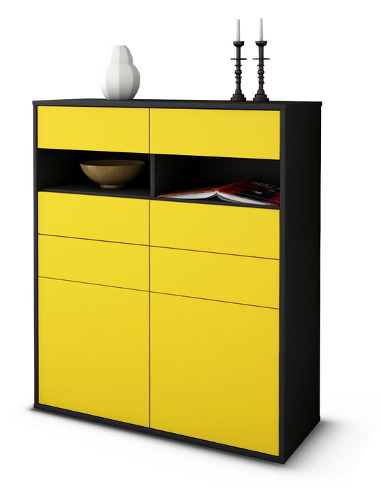 Highboard Jolina, Gelb Studio (92x108x35cm) - Dekati GmbH