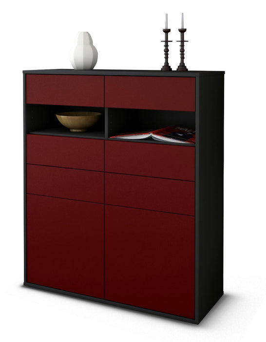 Highboard Jolina, Bordeaux Studio (92x108x35cm) - Dekati GmbH