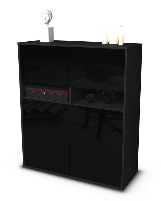 Highboard Josefina, Schwarz Studio (92x108x35cm) - Dekati GmbH