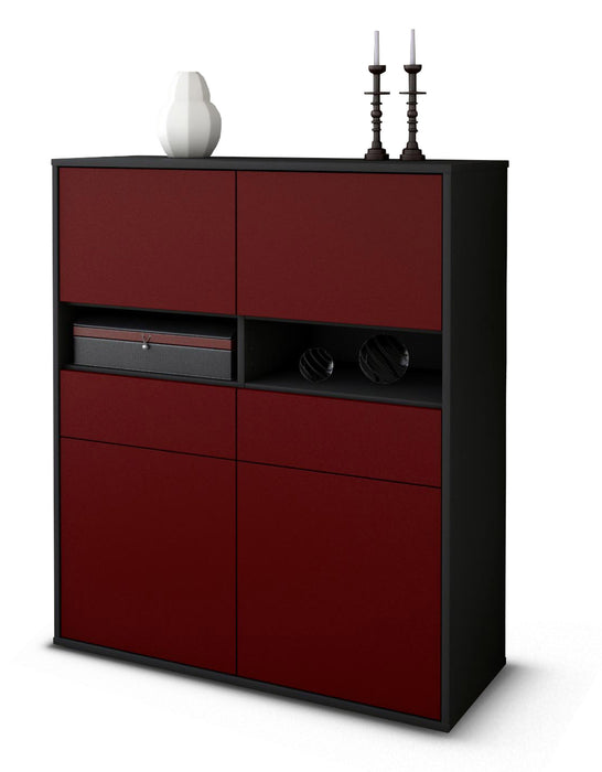 Highboard Josefina, Bordeaux Studio (92x108x35cm) - Dekati GmbH