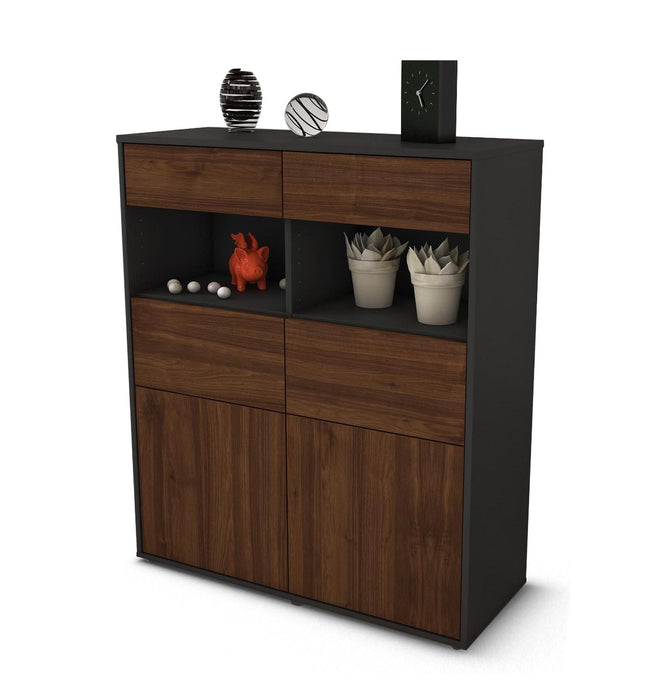 Highboard Karolin, Walnuss Studio (92x108x35cm) - Dekati GmbH