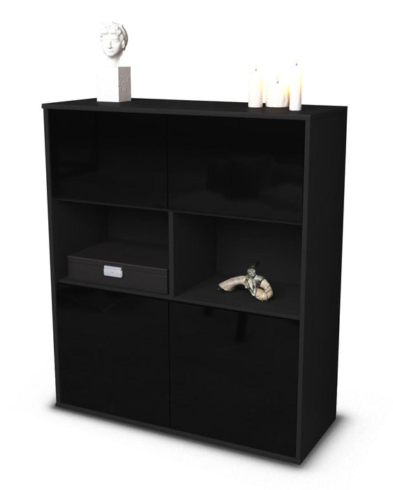 Highboard Katyna, Schwarz Studio (92x108x35cm) - Dekati GmbH