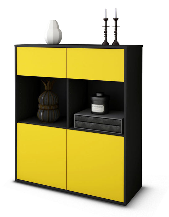 Highboard Ketty, Gelb Studio (92x108x35cm) - Dekati GmbH