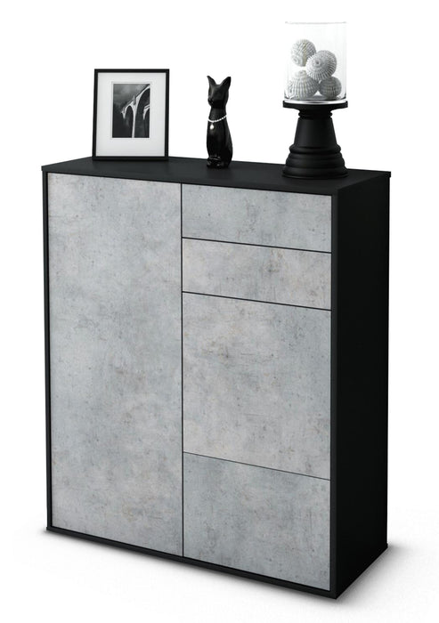 Highboard Kiara, Beton Studio (92x108x35cm) - Dekati GmbH